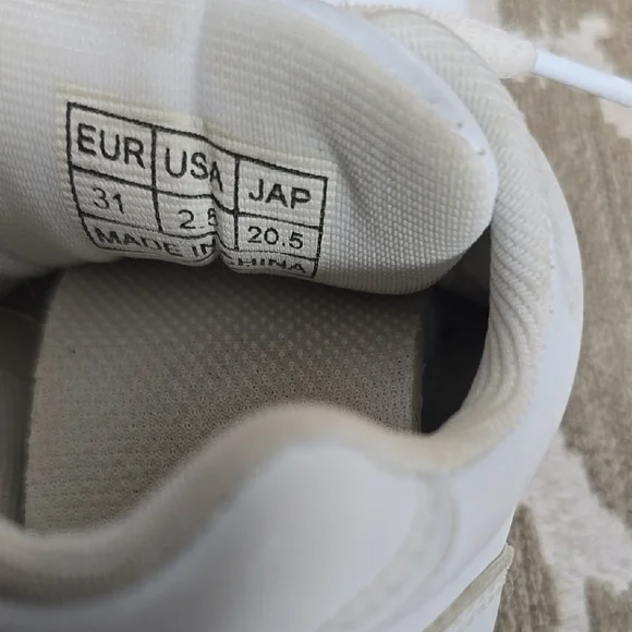 Kids White Sneakers - Picture 3 of 8